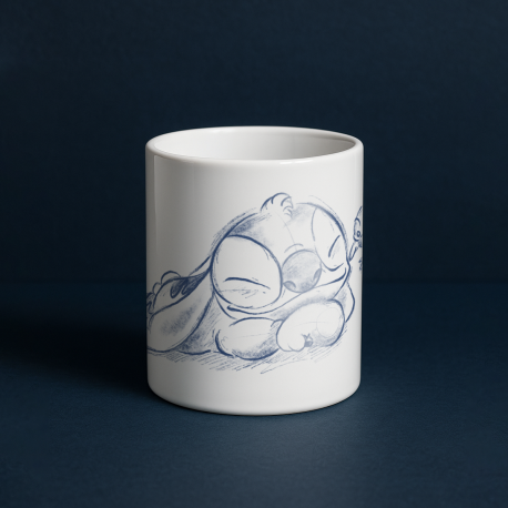 Mug Blanco Stitch patitos
