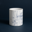 Mug Blanco Stitch pistolas