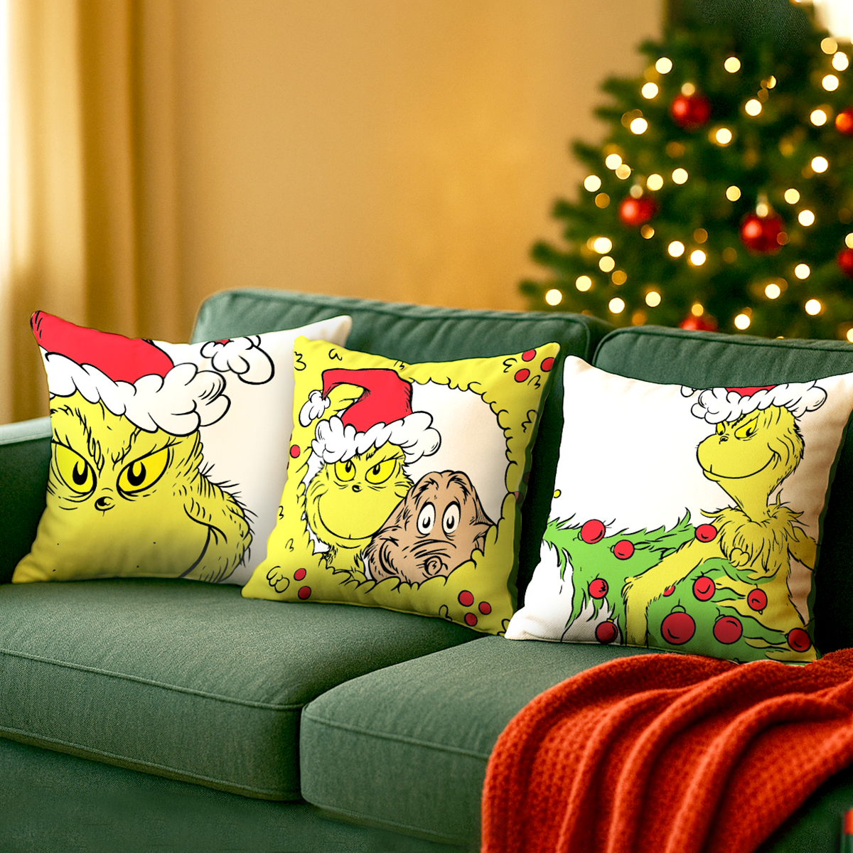 Cojínes Navideños Grinch